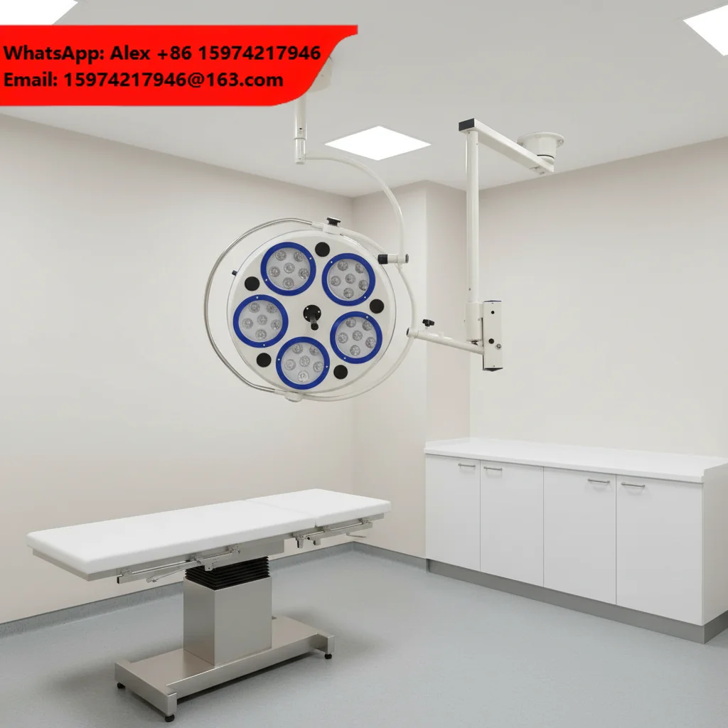 Portable Electric Five Hole LED Shadowless Light With Adjustable Bracket For Operating Room, Hospital Surgical Auxiliary Light
