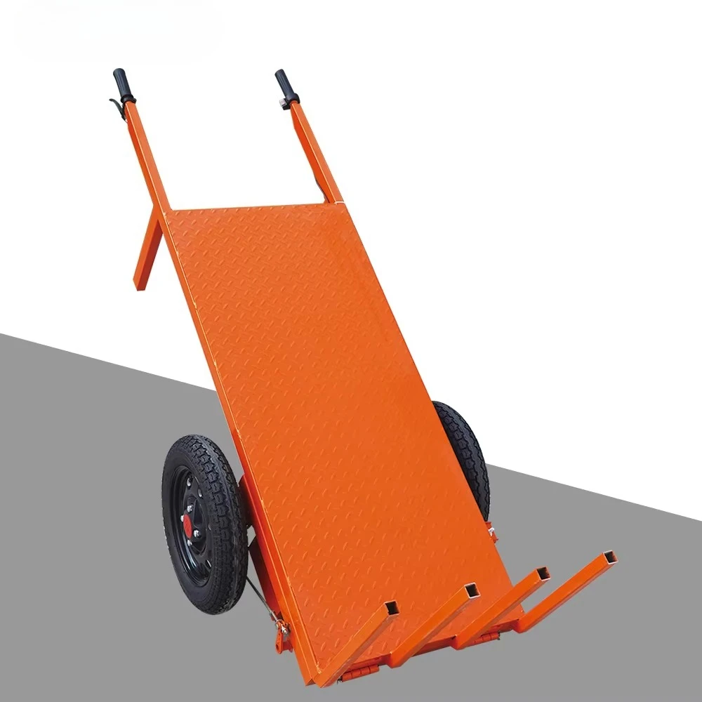 Factory Sale Max Loading 400kg Electric Trolley Handheld Flat Cart Small Dumper Truck Mini Brick Transport