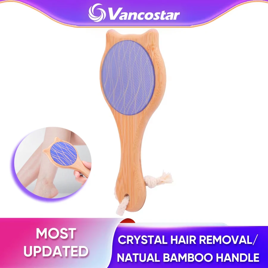 

Обновленное удаление волос с кристаллами для женщин и мужчин, физическое удаление, подарок, многоразовый бамбуковый эпилятор, портативный безболезненный стеклянный ластик для волос