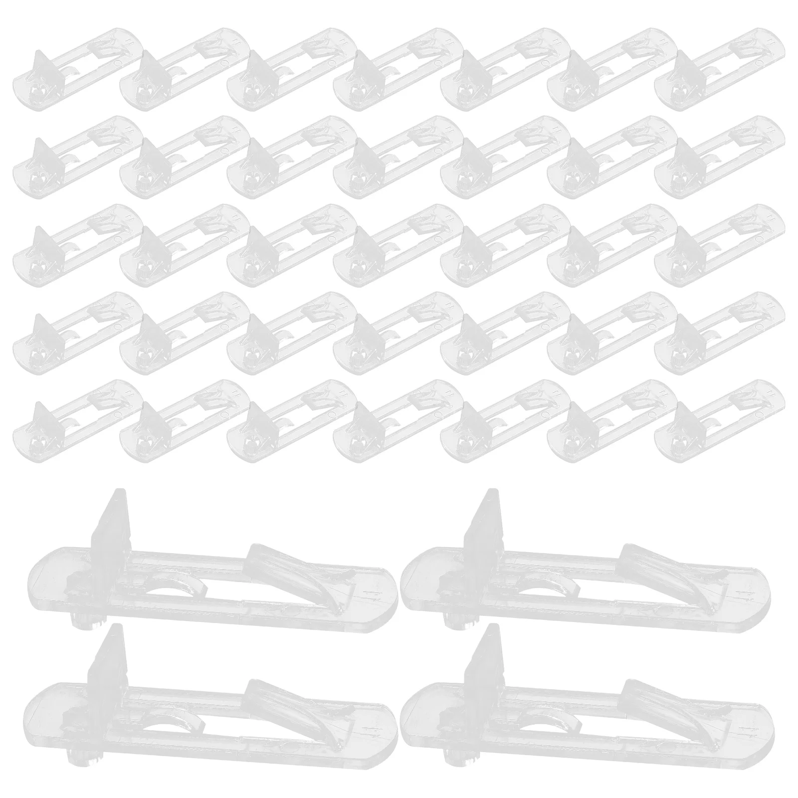 

80 Pcs Shelf Clips Supports for Bedroom Kitchen Cabinets Pegs Nails Clear Plastic Sturdy Durable Shelves