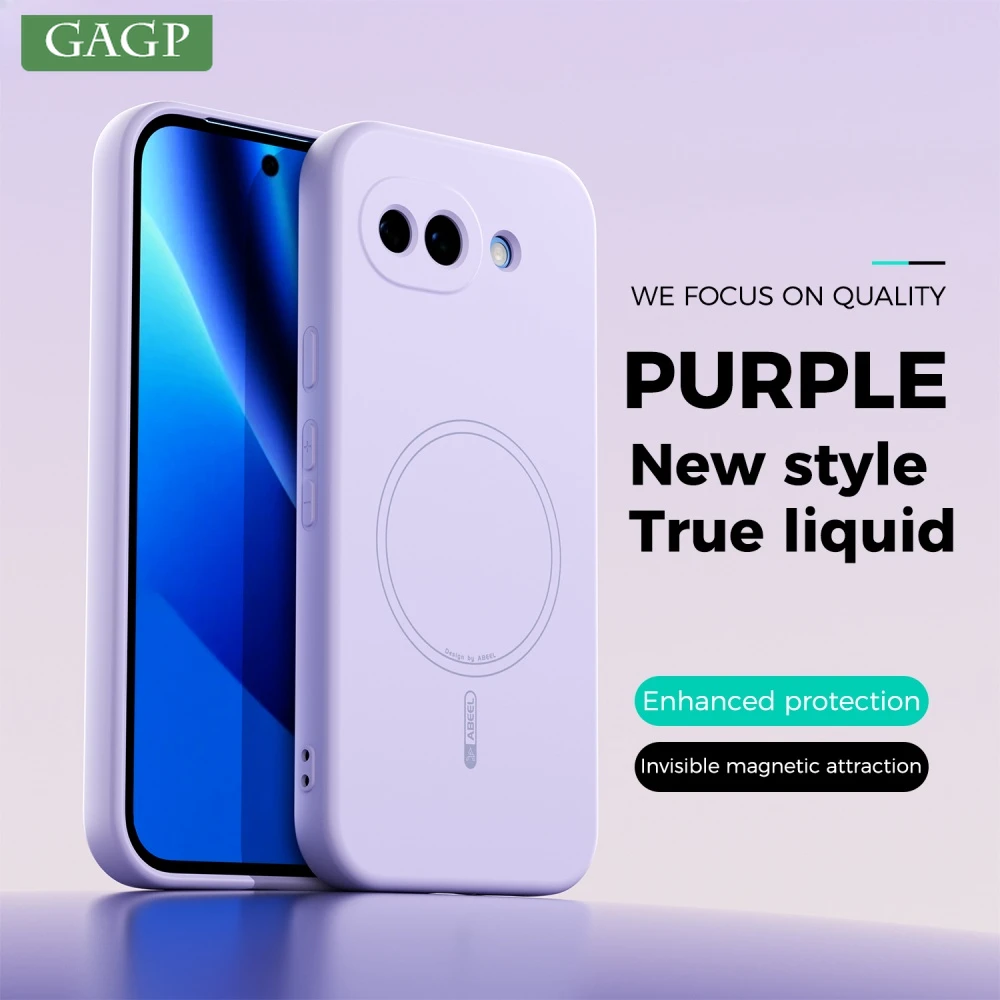 حافظة سائل من السيليكون لهاتف Magsafe لهاتف Google Pixel 9 10 Pro XL 9A شحن لاسلكي مدمج في غطاء ممتص للصدمات متدفق #1