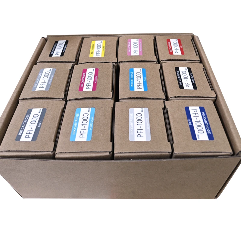 12pcs 1set PFI-1000 PFI1000 ink cartridge With Pigment ink Compatible for Canon imagePROGRAF PRO-1000 PRO1000 pro-1000 printer