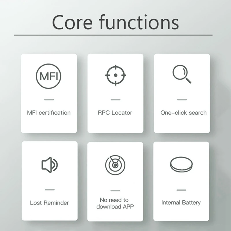 Mini dispositif de suivi GPS Lost Tracker, Apple Find My Key, Itag Pet Car, Smart Bluetooth Finder, système IOS