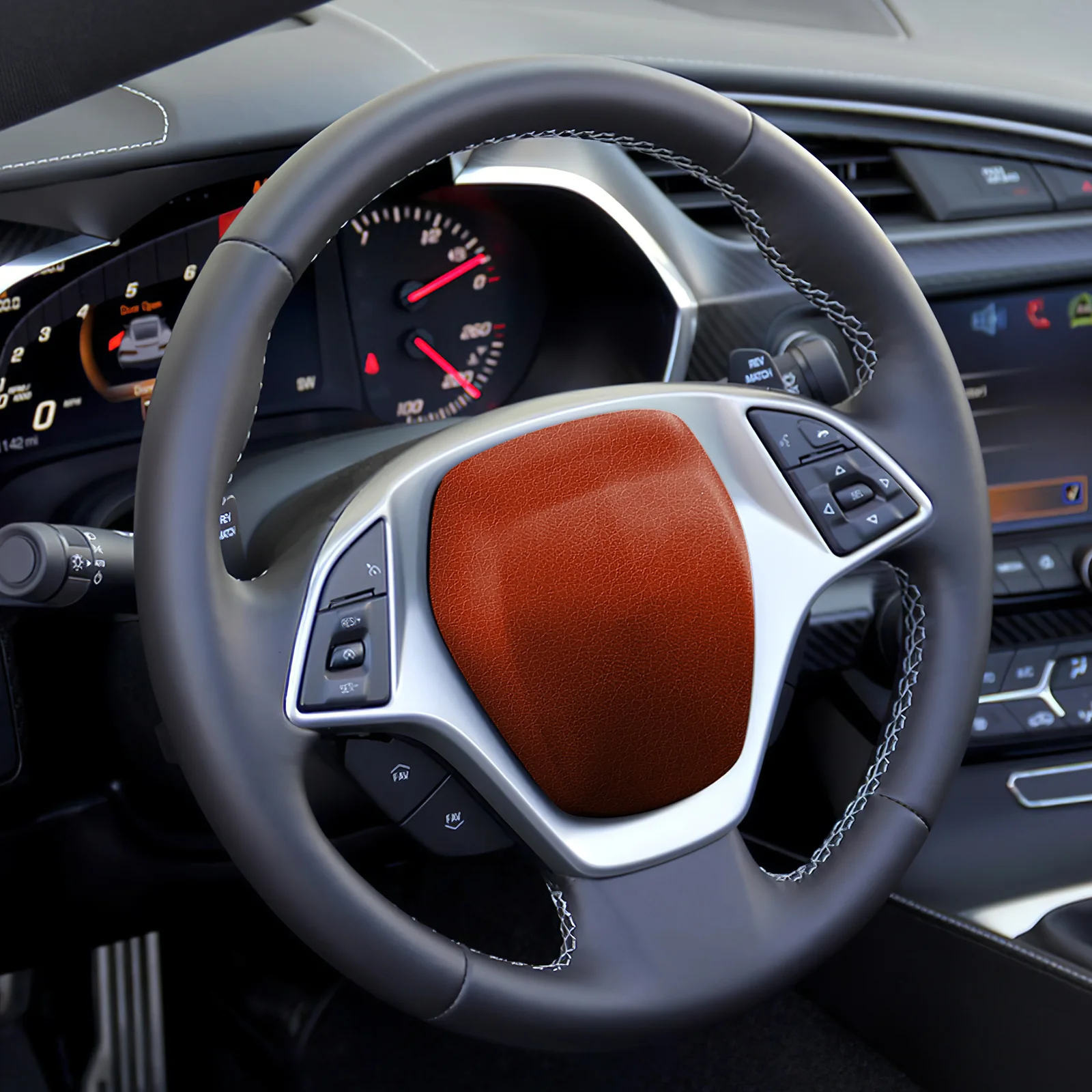 

PVC Car Wrap Film for Interior Modification Textured Dashboard Protection Realistic Grain Look Easy to Apply Scratch