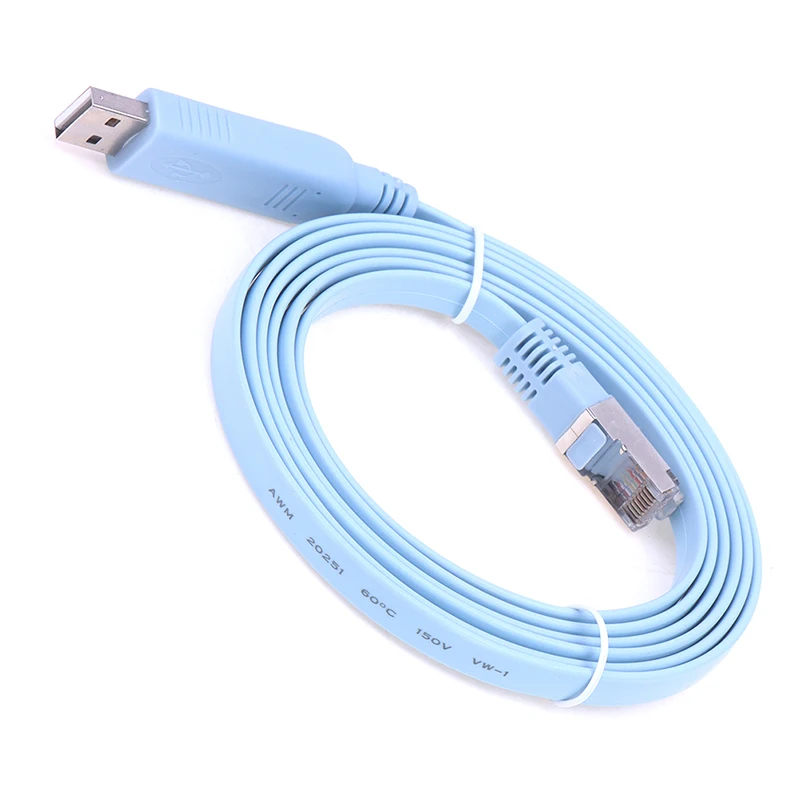 สายเคเบิลอะแดปเตอร์คอนโซล CAT5สำหรับเราท์เตอร์ Cisco เพื่อ RJ45 USB ไปยัง RS232 1.8m