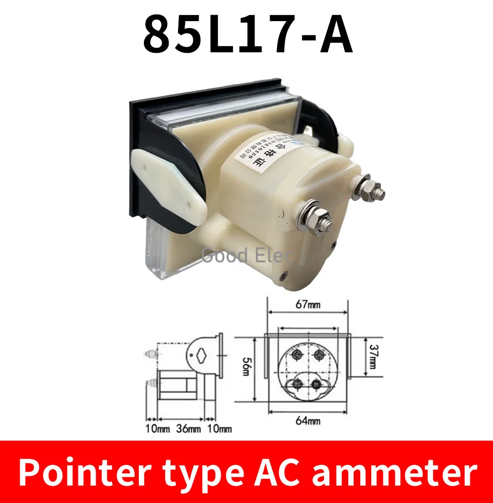 85L17 AC 1A 2A 3A 5A 10A 15A 20A 30A 50A 75A Analog Ammeter Panel Current Amper Meter Pointer Diagnostic-too