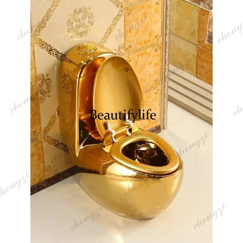 K153 Luxury super swirl water-saving color toilet, silent and creative flushing wall toilet