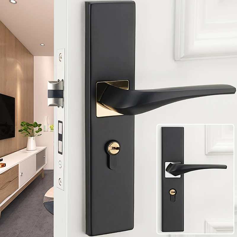 Home Universal Door Locks Bathroom Bedroom Lock Aluminum Alloy Door Handles Replacement Door Lock Durable Safety