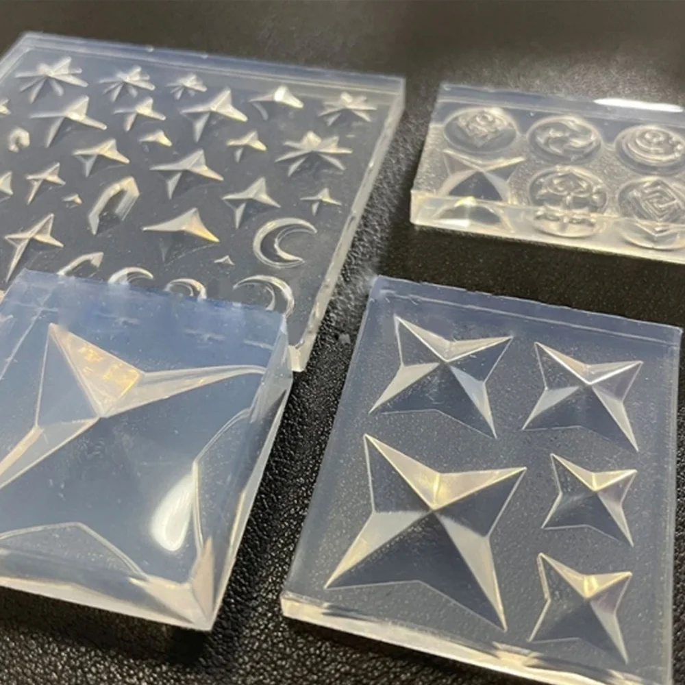 DIY Crystal Epoxy Resin Mold Eight-pointed Star Three-dimensional Translucent Table Jewelry Silicone Mold For Resin