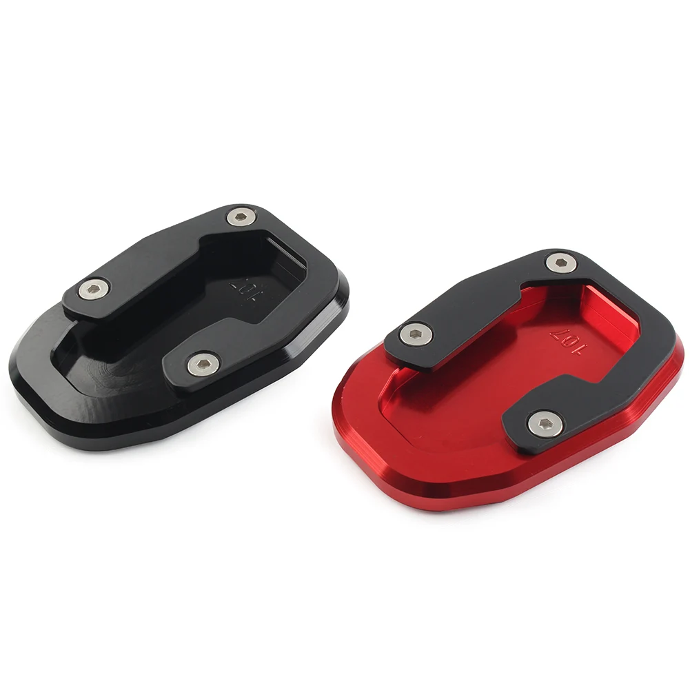 Black/Red Aluminum Alloy Motorcycle Side Stand Enlarger Plate For Ducati desert X 2022-up