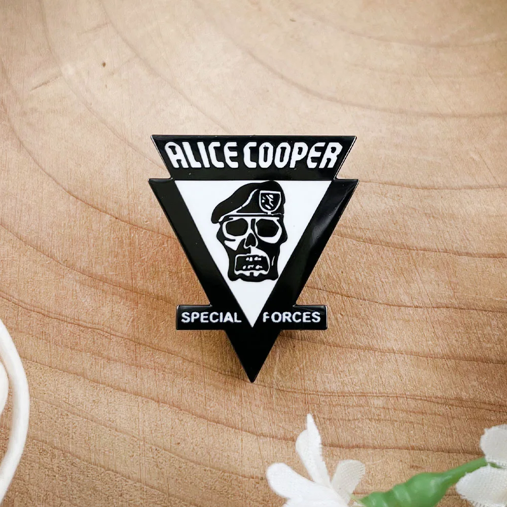American Rock Singer Alice Cooper Brooch Music Album Special Forces Badge Band Merchandise Fan Collectibles Gift