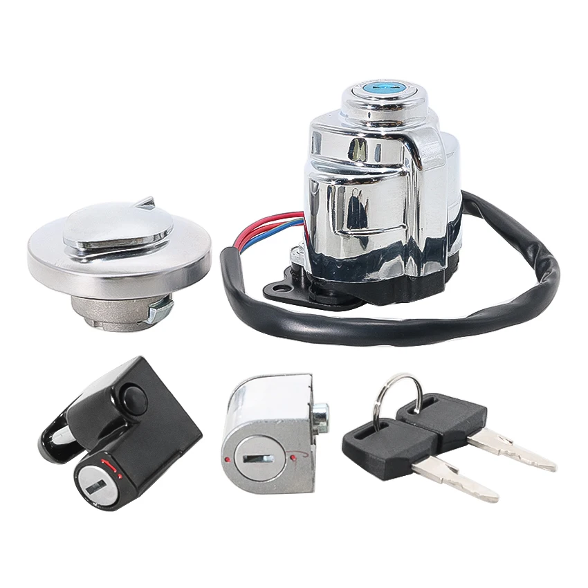 Motorrad-Schlüssel-Set mit Tankdeckel und Zündschalter für Honda VF750C Magna / VF750C2 (zweifarbige Ausführung) Magna 35010-MZ5-000 50710-086-007 – Detail 3