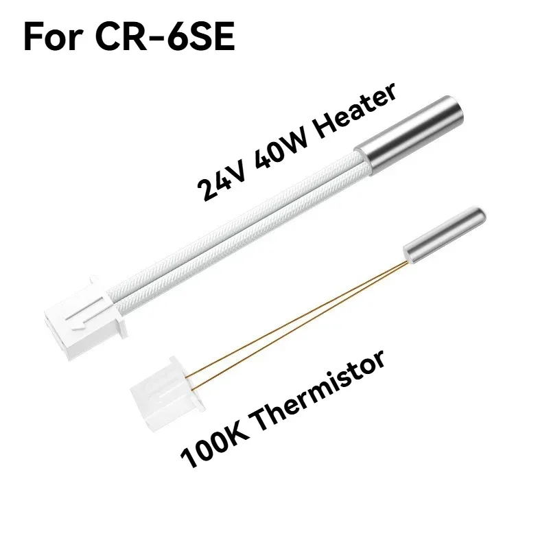 2/4Pcs CR-6 SE 24V 40W 90mm Cartridge Heater 100K Thermistor XH2.54 Terminal 3D Printer Parts For CR6 SE Heating Rod