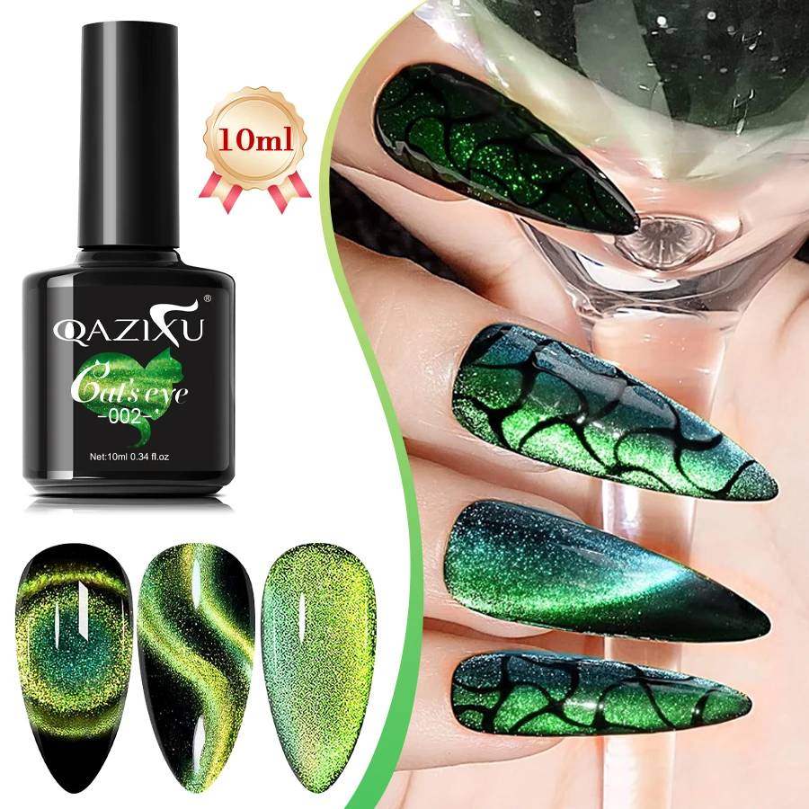 

10 мл Зеленый гель-лак для ногтей «кошачий глаз» Soak Off Гель-лак Crystal Galaxy Гель «кошачий глаз» подходит для маникюрных салонов Nail Art