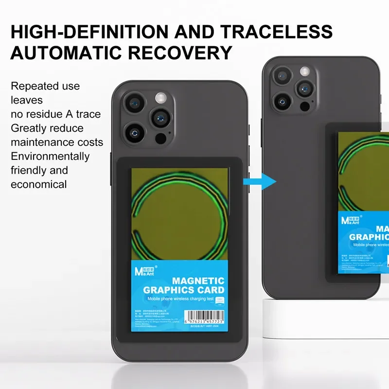 

Магнитная видеокарта MaAnt M096 с HD-дисплеем для тестирования беспроводной зарядки мобильного телефона, инструмент для детектора магнитного листа