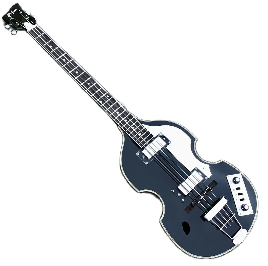 Classic Violin Electric Bass - Dark Blue Body, Humbucker Pickups, Imported Hardware Professional Guitar