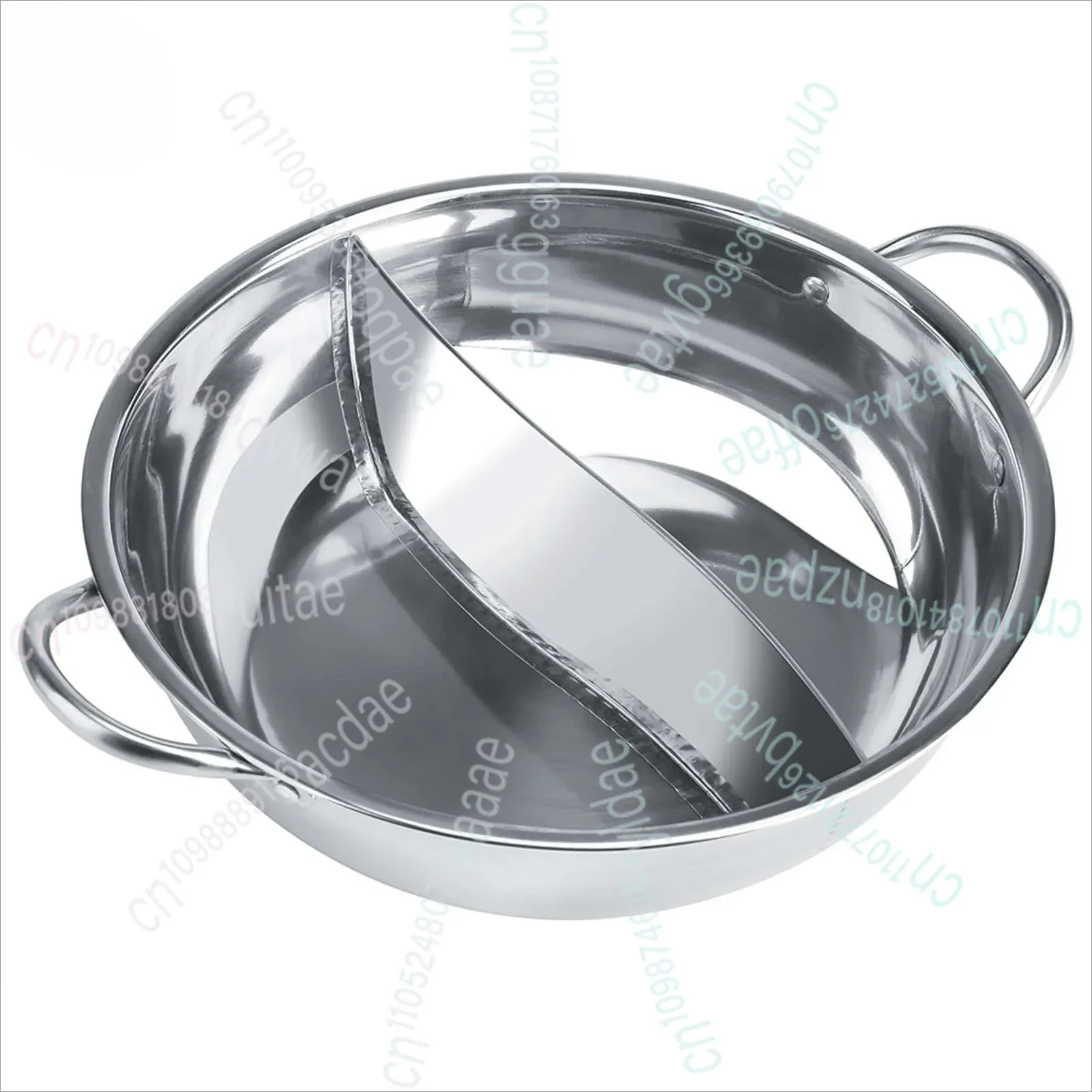 Double Flavor Hot Pot 27cm 29cm 31cm Thick Stainless Steel Chinese Hot Pot for Induction Cooker Home Kitchen Supplies