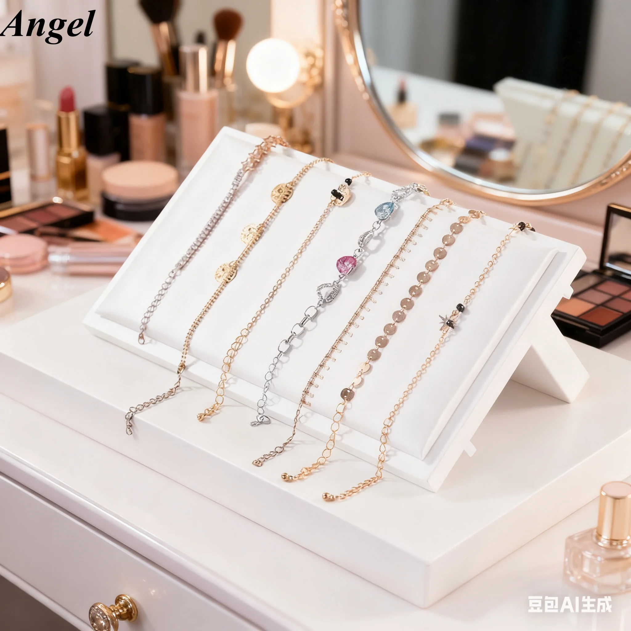 

Multi-Functional Jewelry Display Stand, Bracelet Necklace Ring Holder Tray for Shop Counter Showcase Window Display