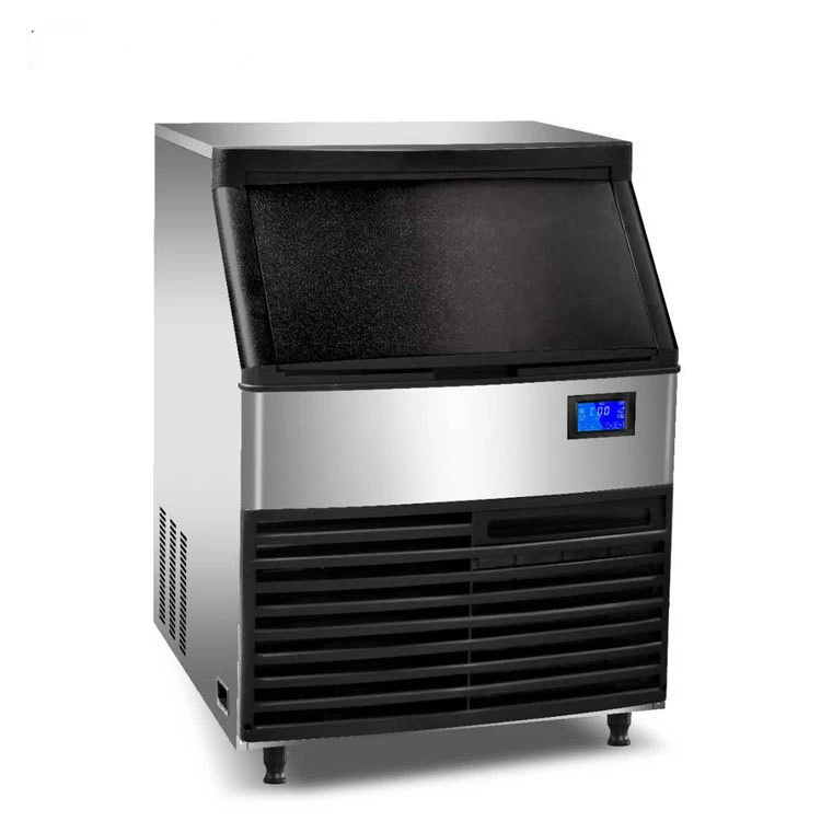 Square Ice Maker Commercial Milk Tea Shop Fully Automatic Big Production Bar KTV Large Crescent Ice Machine