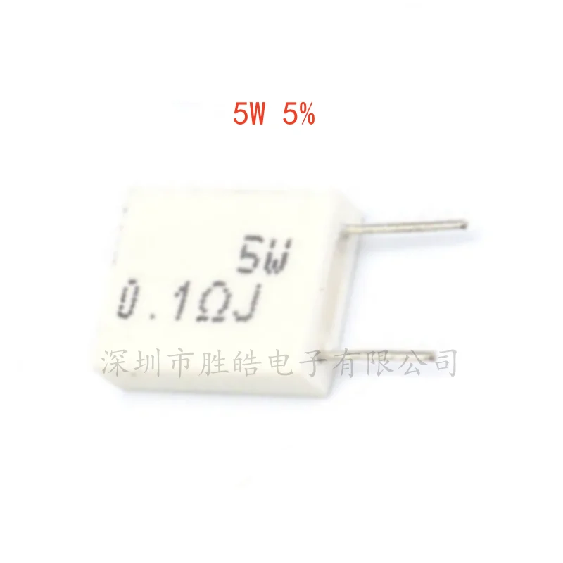 (5PCS)  NEW  5W 5% Cement Resistor Power Resistance 0.1R 0.5R 1R 10R 100R 0.22 0.33 0.5 1 2 5 8 10 15 20 25 30 100 1K 10K Ohm