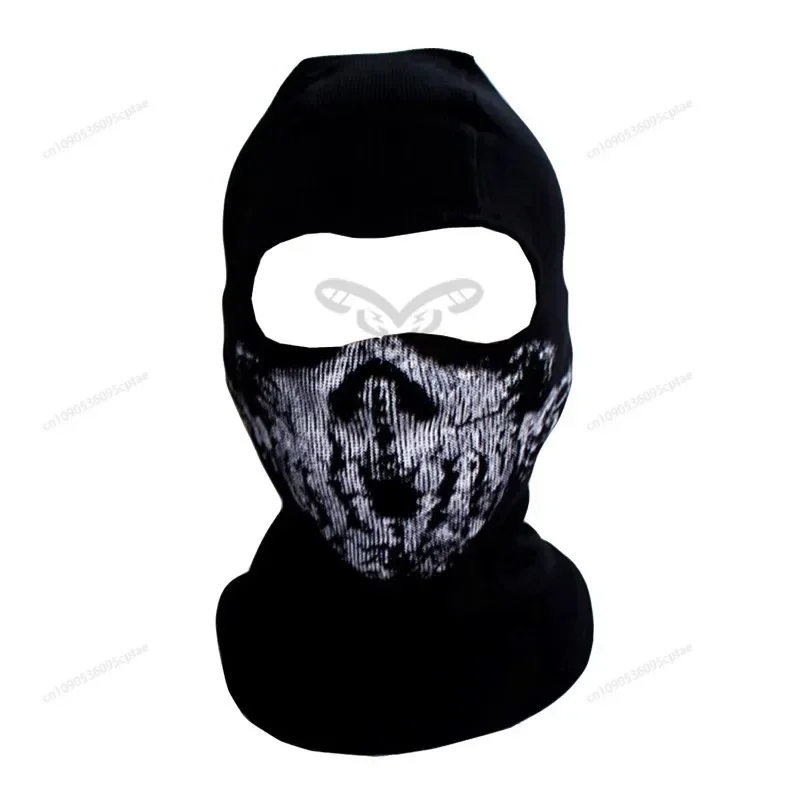 Motorcycle Balaclava Skull Print Full Face Mask Windproof Skiing Head Neck Warmer Cycling Biker Hood Men Helmet Liner