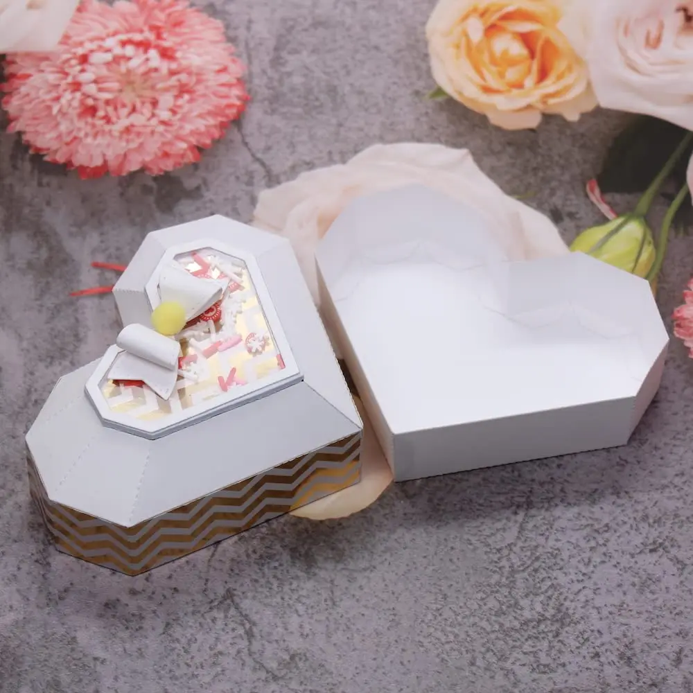 KSCRAFT Heart Chocolate Box Cutting Dies Stencils for DIY Scrapbooking Decorative Embossing DIY Paper Cards