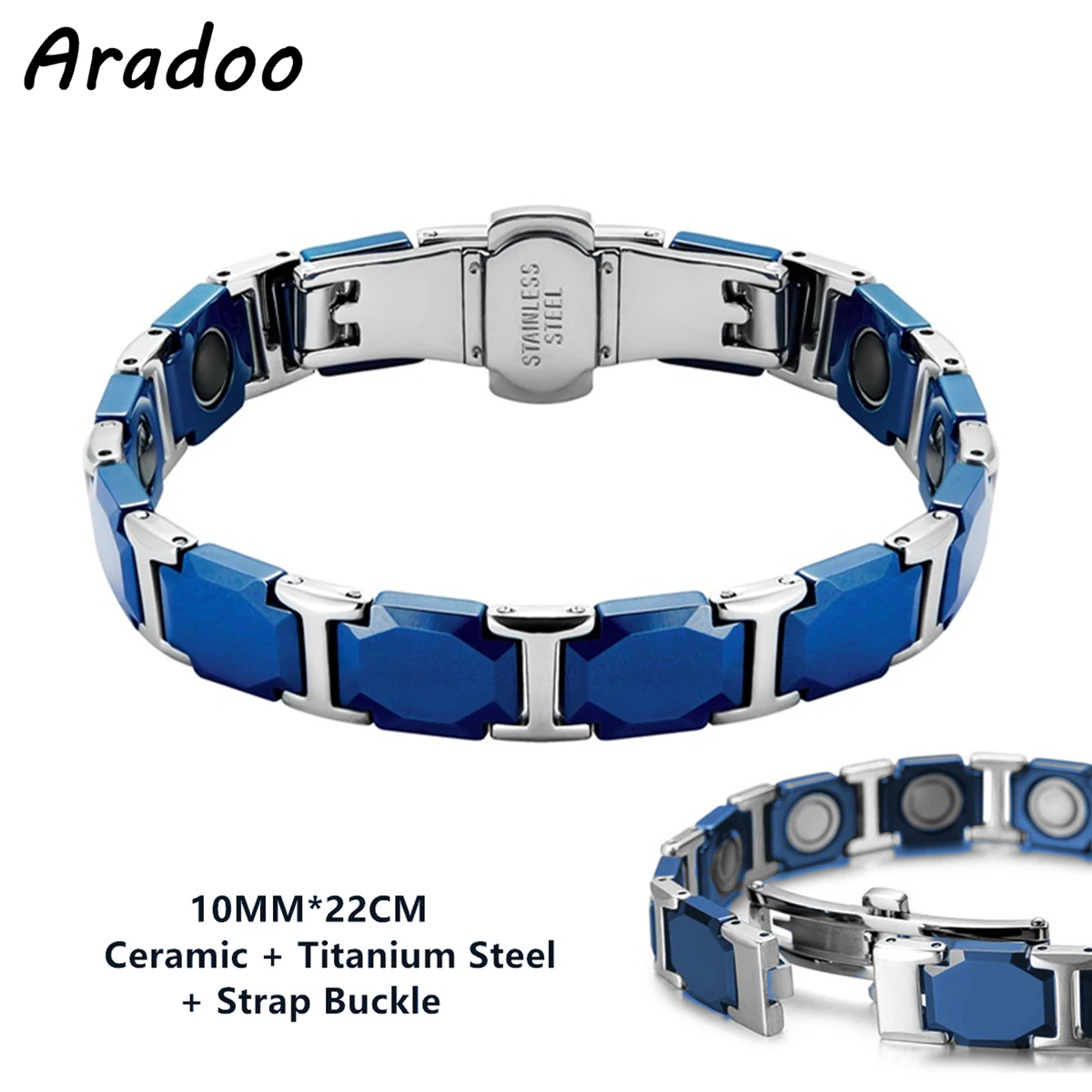 Aradoo Titan Stahl Keramik Armband 5