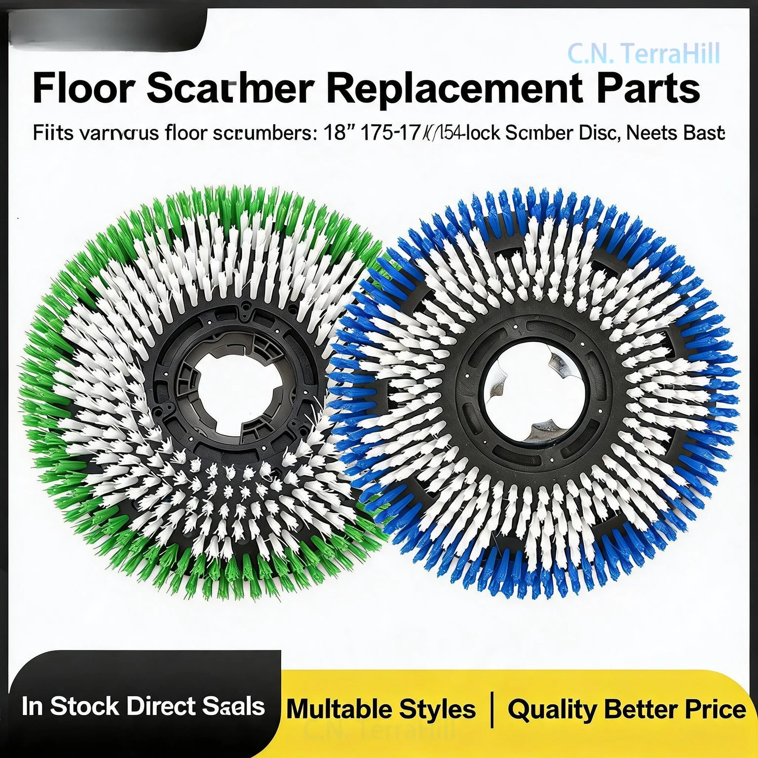 Floor Scrubber Brush Disc for 175 Floor Cleaning Machine, 17 Inch 18 Inch Scrubber Brush Pad Holder Accessories, Carpet Brush