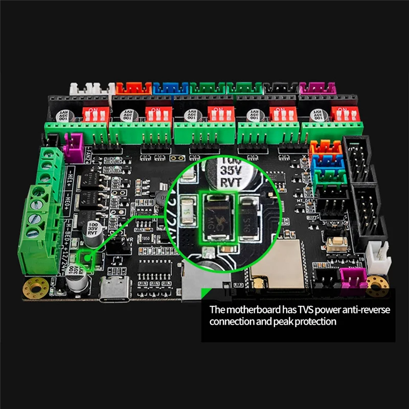 # 968G Mks Tinybee Controlador Cartão Placa-mãe 32Bit 3DPrinter Placa de Controle (Verde)