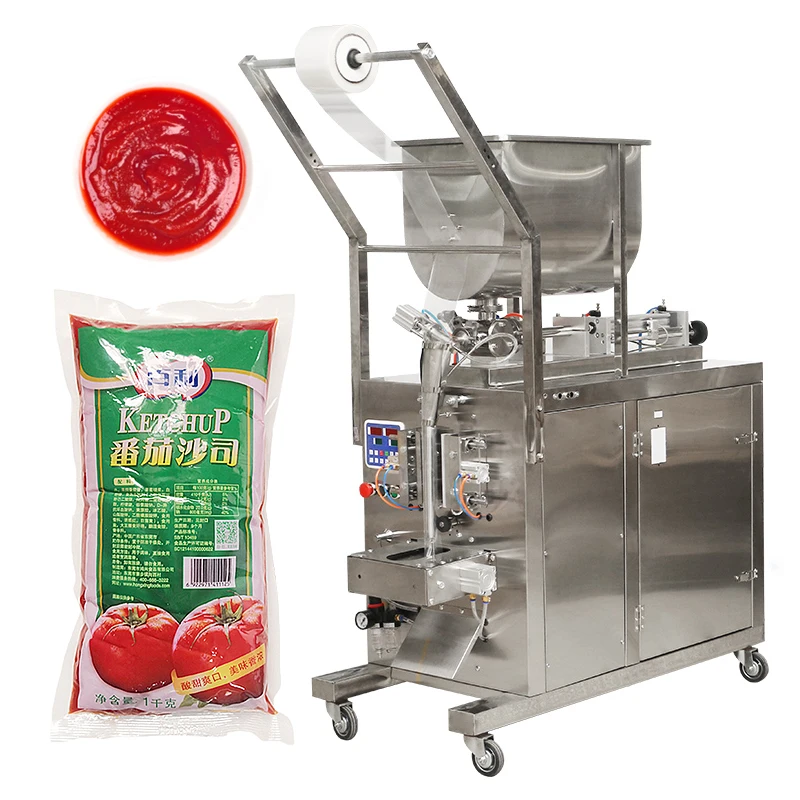 Multi-function Cheap Price Envasadora Vertical Automatic Packaging Sachet Tomato Filling Making Ketchup Liquid Packing Machine