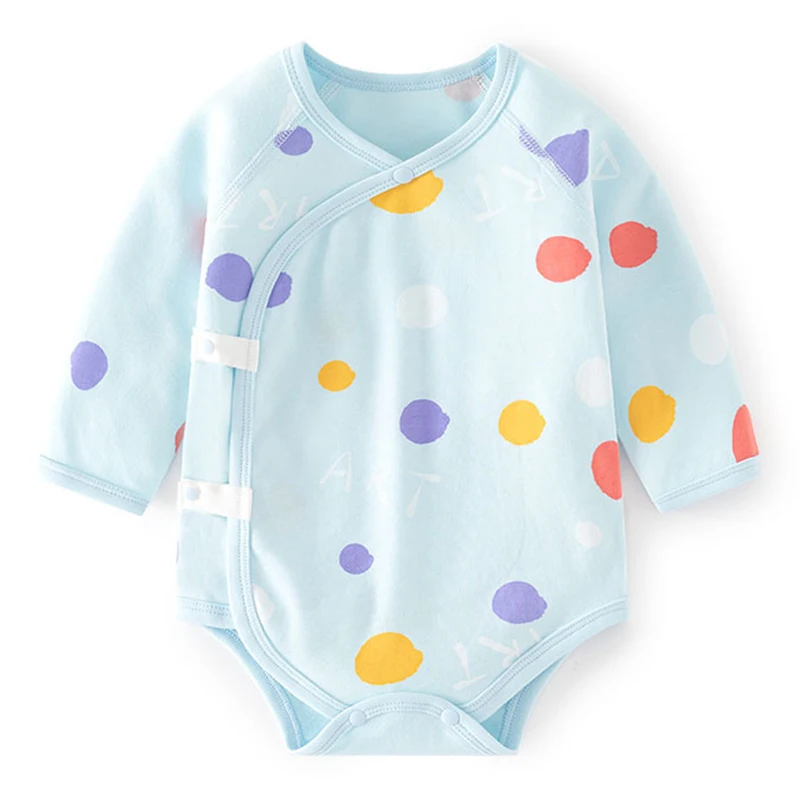 

Spring Fall Newborn Girls Clothes 0 To 3 Months Baby Boy Jumpsuits Korean Cute Dot Print Cotton Long Sleeve Soft Bodysuit BC1404