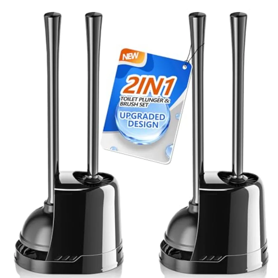 

Набор для унитаза: ёршик и вантуз (2 шт.) с вентилируемым держателем, 2-в-1