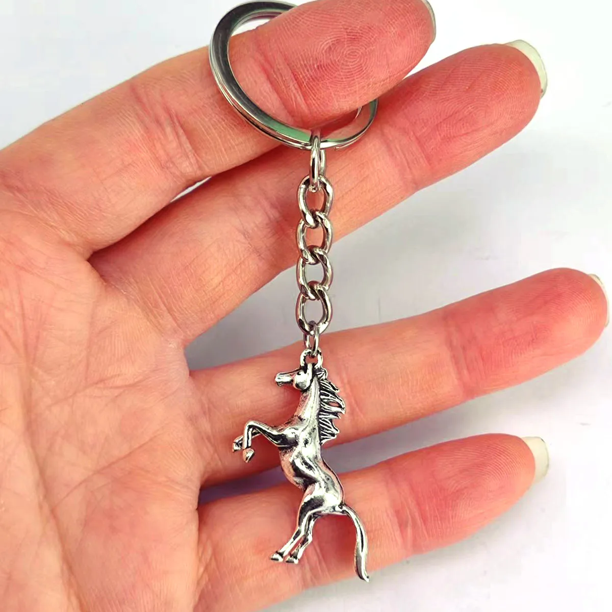 hzew new 3D horse keychains for women man gift