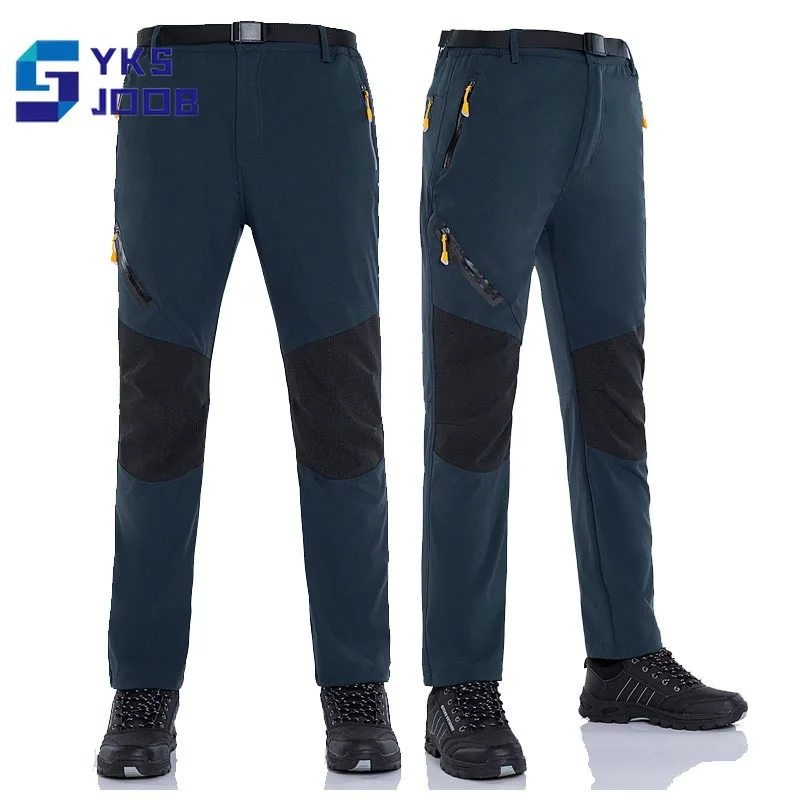 Waterbreak Hiking Pant Winter Wear-resisting Windproof Cargo Pants Men Outdoor Camping Treking Hunting Fishing Softshell Trouser