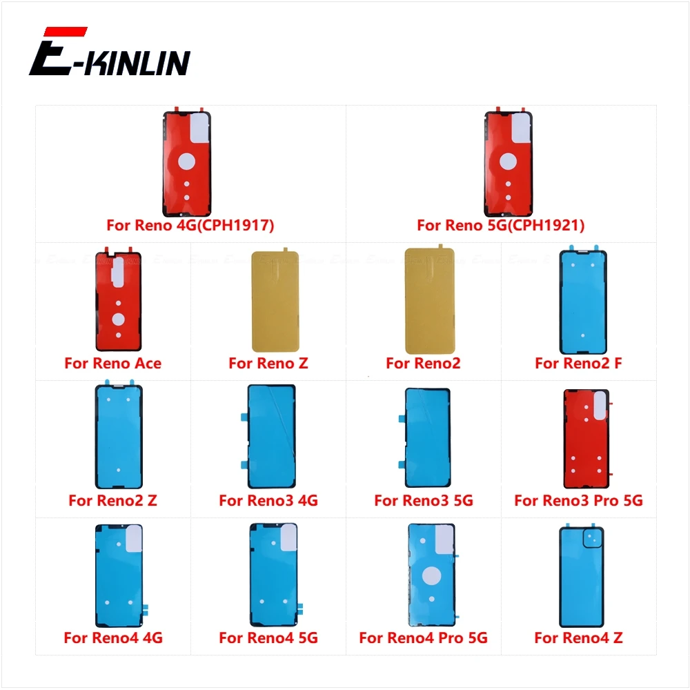Housing Back Battery Cover Rear Sticker Adhesive Glue Tape For OPPO Reno Reno 2 3 4 Reno2 Reno3 Reno4 Pro F Z Ace 4G 5G