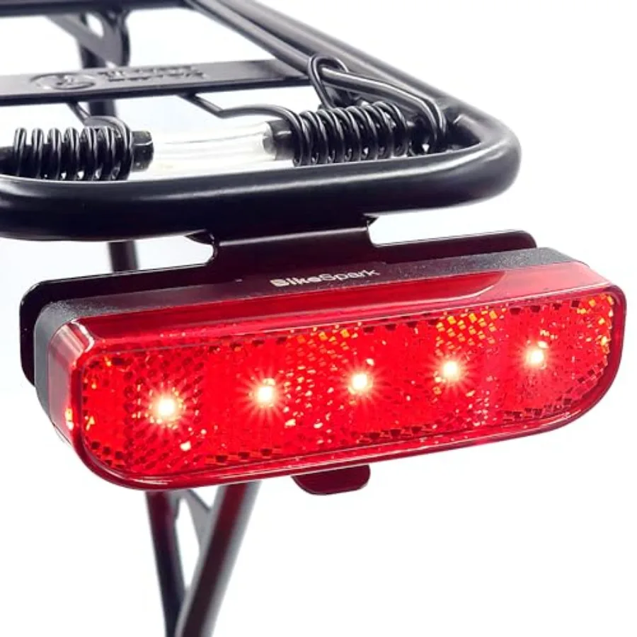 

Auto-Sensing Rear Light BKS-G5 Precise Brake Sensing for Bike Cargo Rack AirTag Mount Type-C Rechargeable Large Reflector 50/80