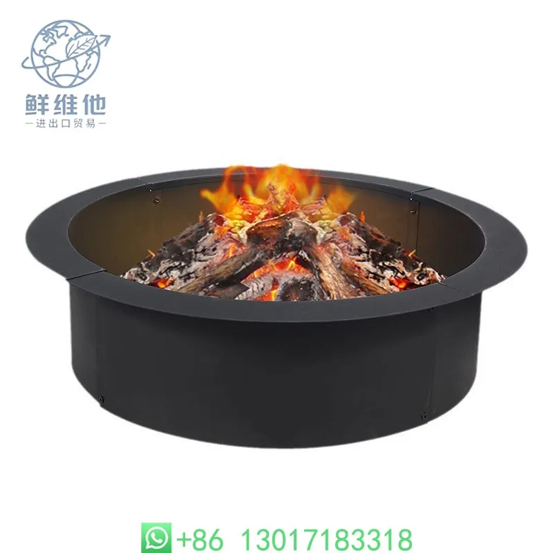 

Portable Garden Fire Pit Ring - Outdoor BBQ Campfire Party Round Grill for Gatherings