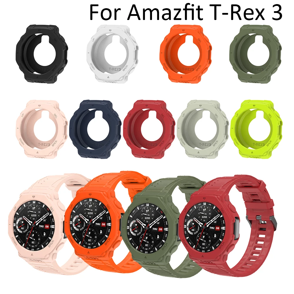 Protective Case Cover For Amazfit T-Rex 3 Smartwatch Replacement TPU Protection cases For Amazfit T-Rex 3 wristband Accessories