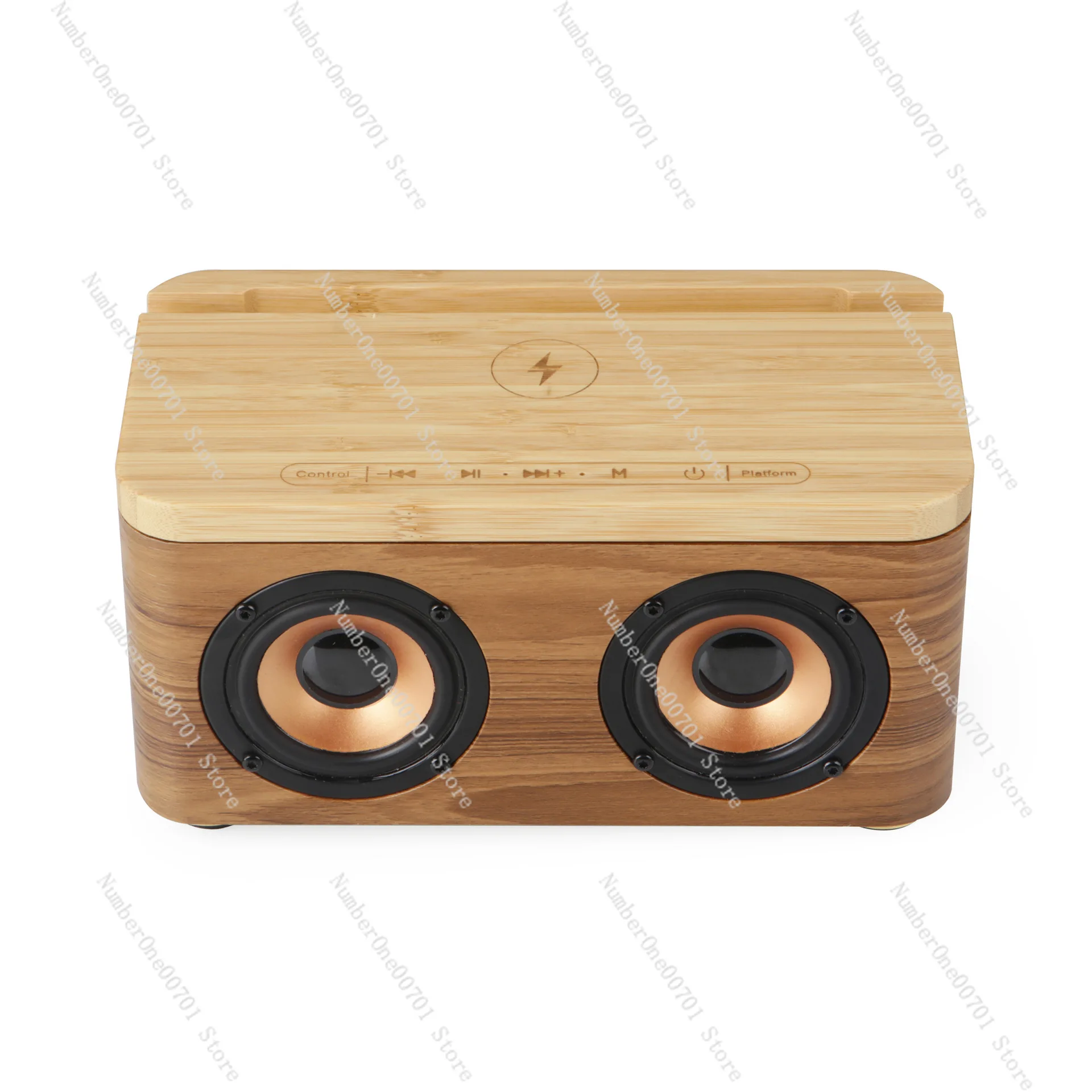 

Деревянный Bluetooth-динамик M100, беспроводное зарядное устройство для телефона 15 Вт и динамик мощностью 12 Вт с FM-радио