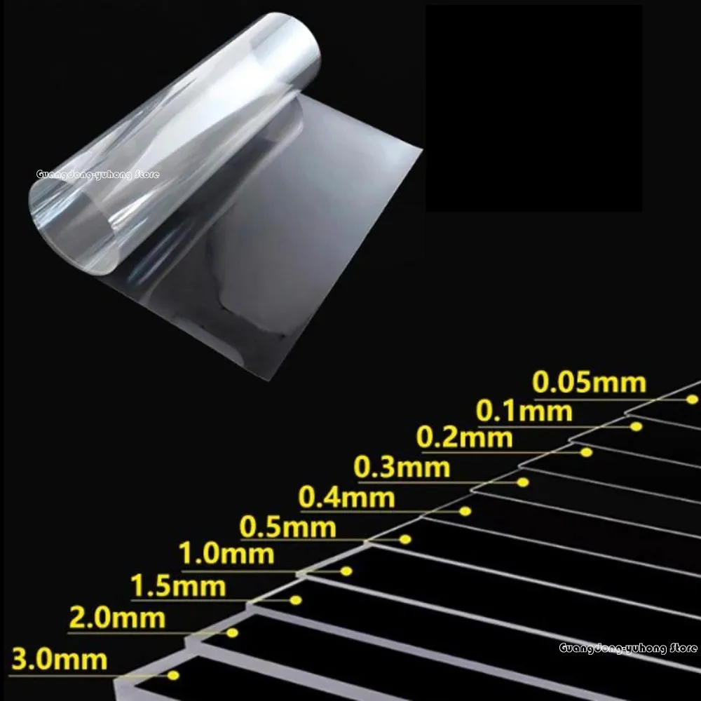 High Transparent PVC Plate, Clear Plastic Sheet, DIY Model Material Processing Accessories, 0.3mm-2mm Thick, 100x200mm-210x297mm