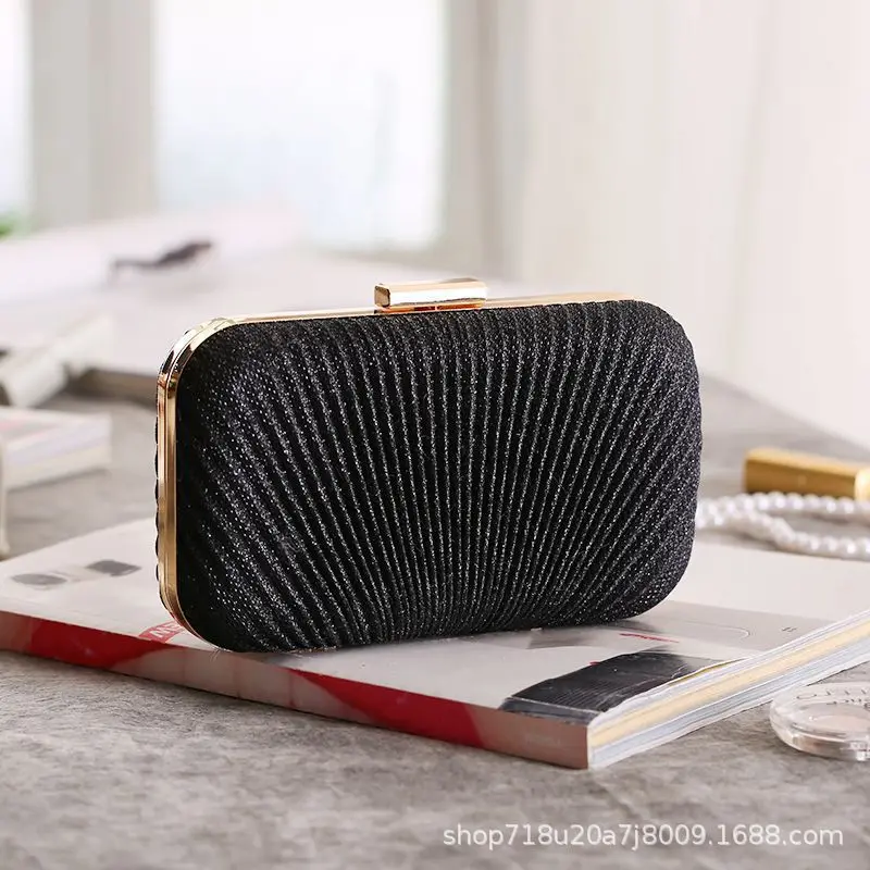 Bolso de Mano Tipo Clutch Cuadrado Pequeño con Diseño de Diamantes y Carcasa Rígida, para Fiestas y Eventos, Elegante para Dama