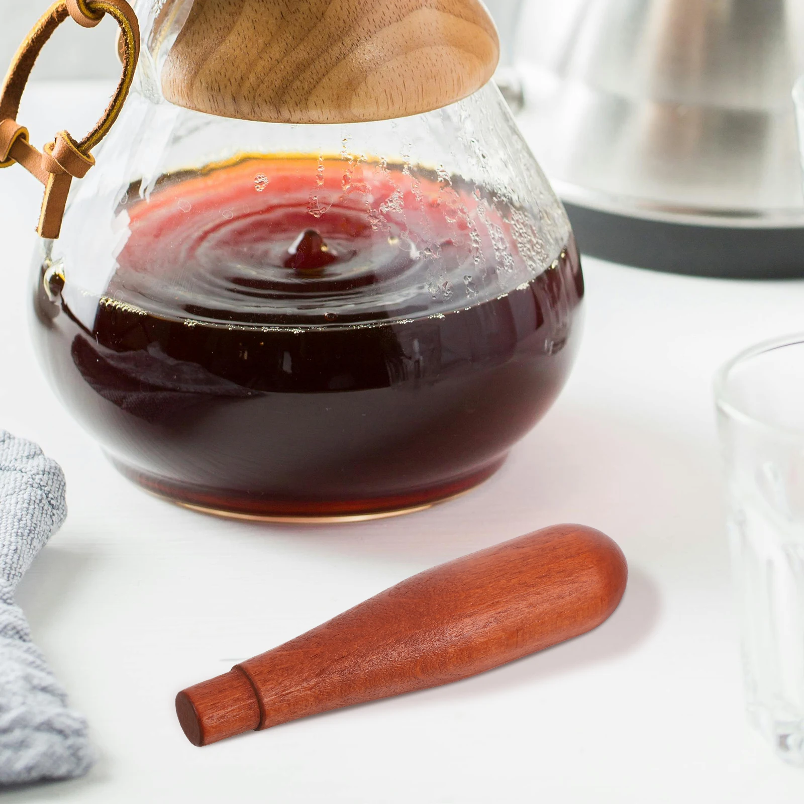 

Teapot Wooden Handle Side Pour Parts Natural Wood Japanese Tea Kettle Coffee Stovetop Camping Kitchen utensils set