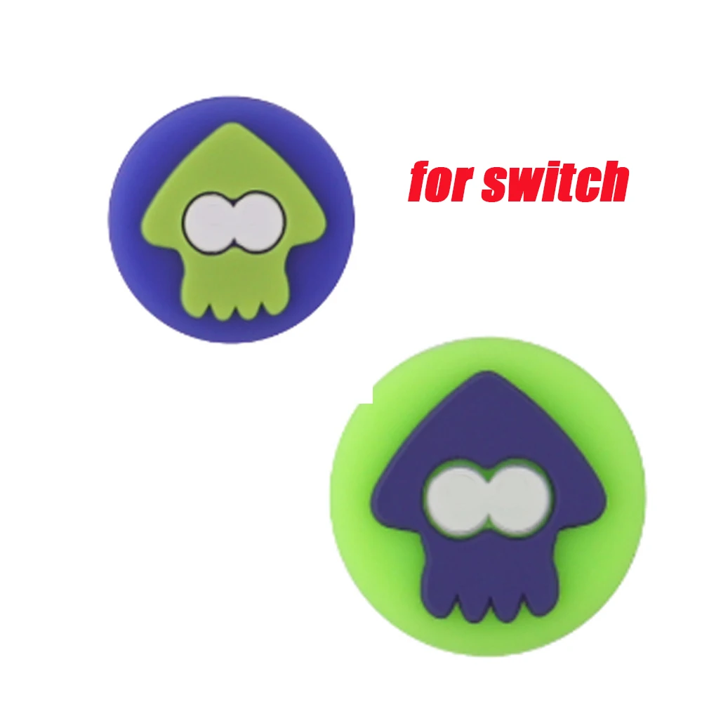 1pcs Anti-slip Silicone Analog Joystick Thumb Stick Grip Cap For Switch Gamepad Rocker Cap For Splatoon Game Accessories