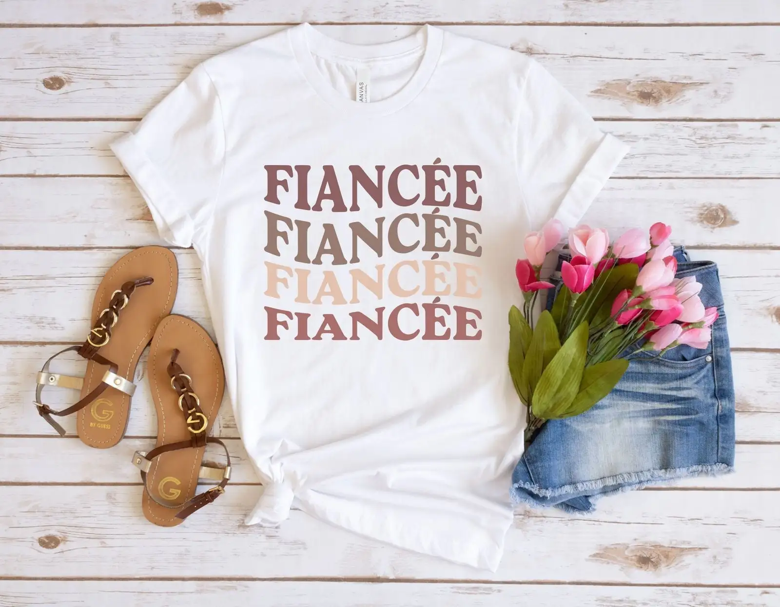 Fiancee T Shirt For Fiance EngagemenT Bachelorette Just Engaged Future Mrs Married Honeymoon