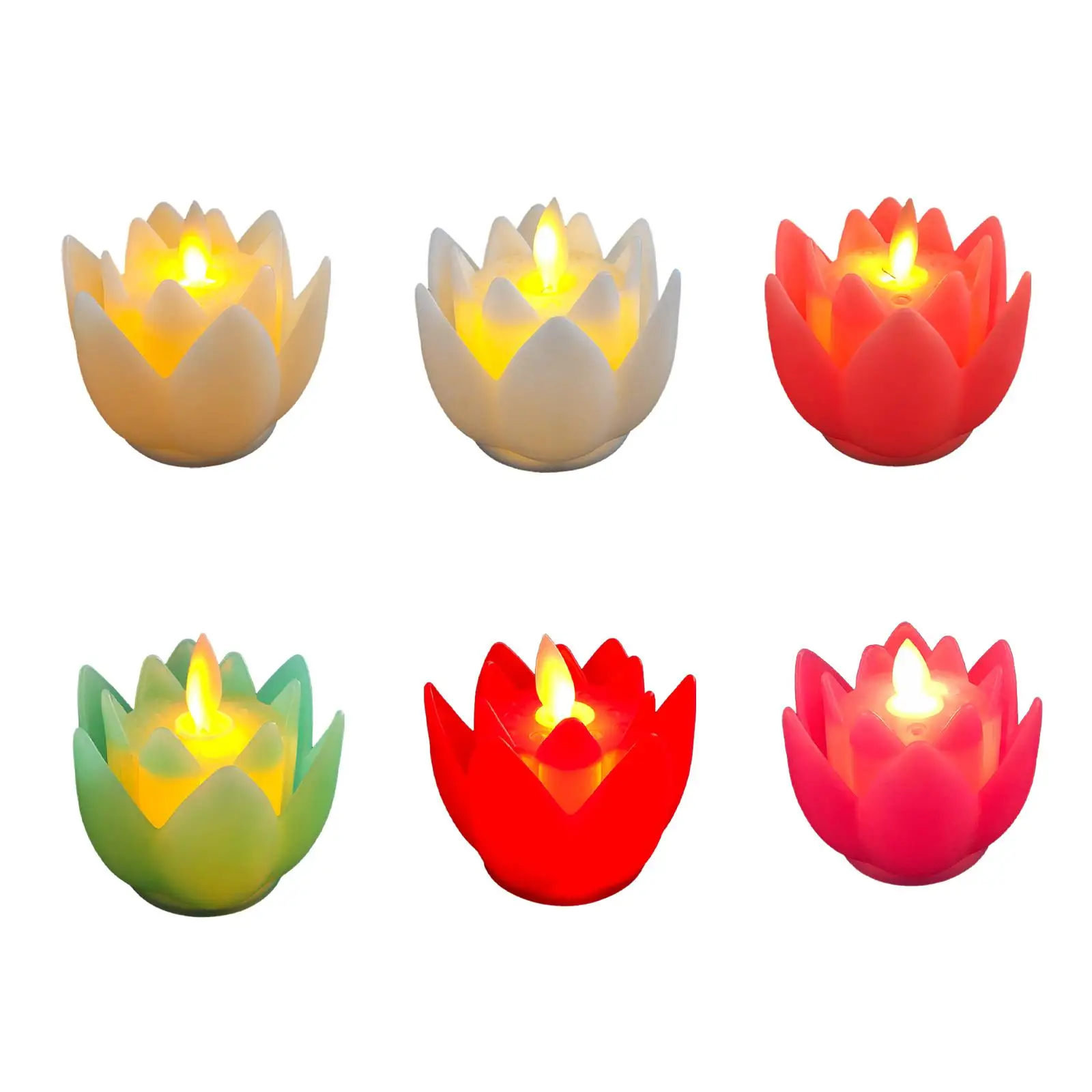 Decorative Lotus Lamp Modern LED Tea Light Lotus Flower Lamp for Spiritual Meditation Room Home Supplies