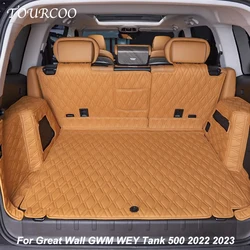 For Great Wall GWM WEY Tank 500 2022 2023 2024 2025 Trunk Leather Backrest Rear Seat Protection Anti-kick Pads Accessorie