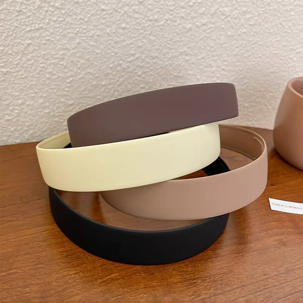 4-teiliges europäisches und amerikanisches schwarzes Khaki-Stil-Haarband, Stirnbänder für Damen und Herren, vielseitiges Mädchen, koreanisches tägliches Haar-Accessoire-Werkzeug – Detail 4