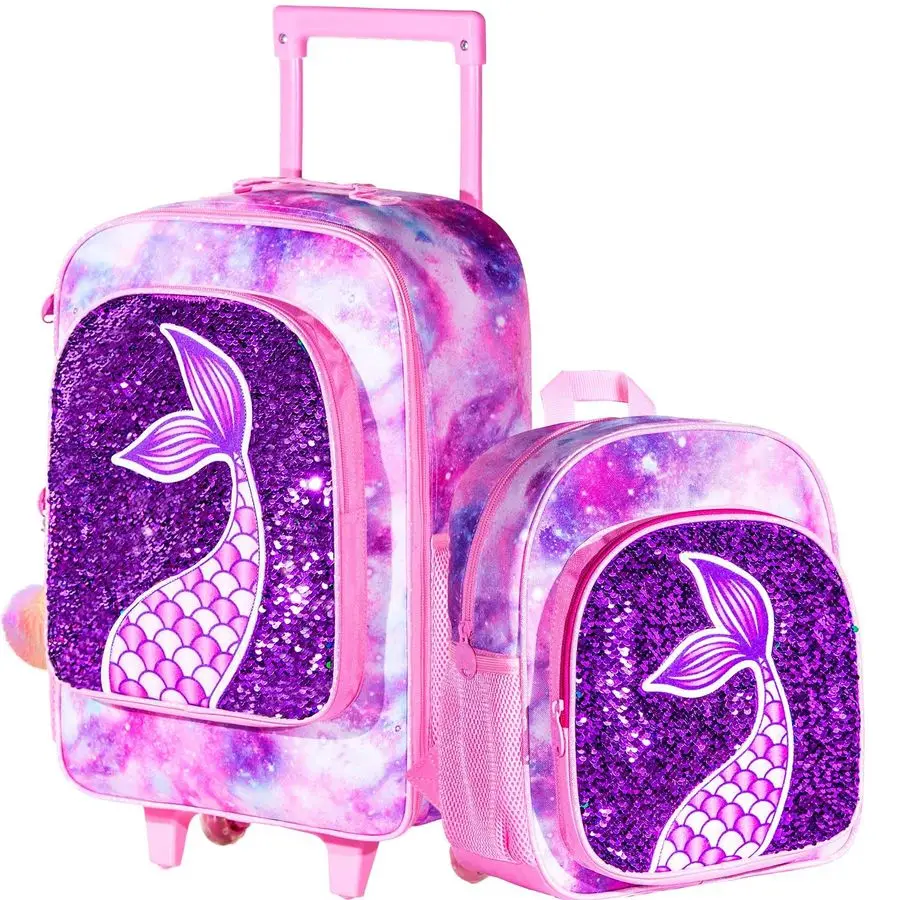 

Suitcase with Wheels for Girls and Boys, Rolling Carry on Luggage for Toddler Children