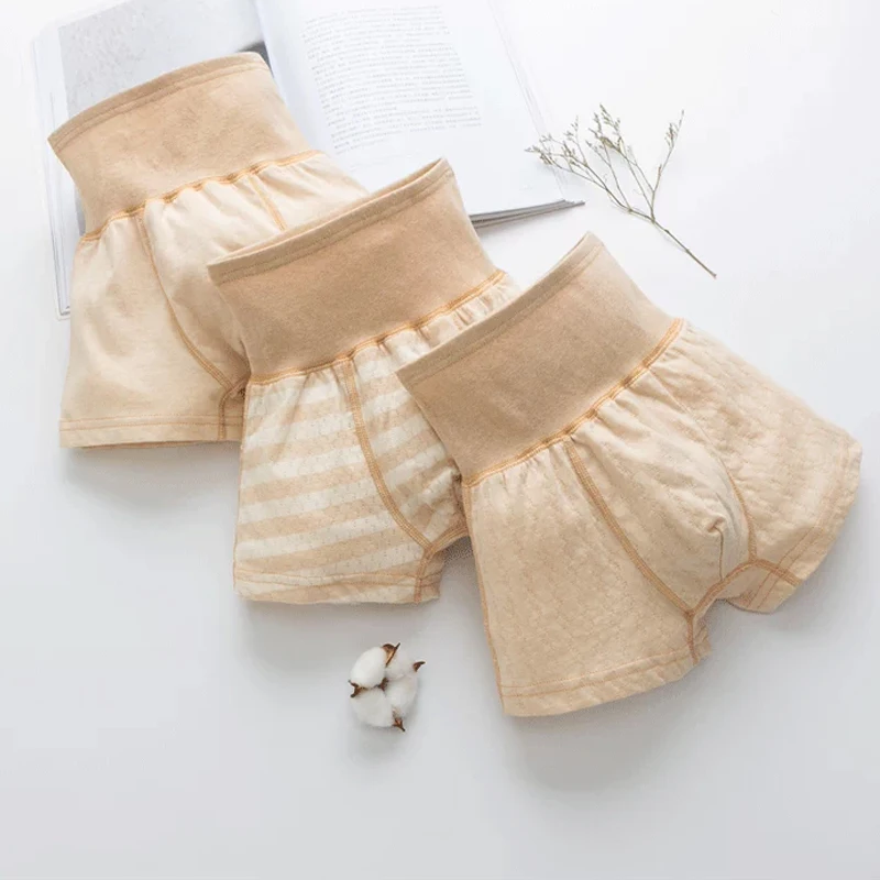 3PCS 10CM High Waist ABDL Pure Cotton Boxers Briefs Cotton Soft Comfortable Breathable Short Panties Home Men Women Underpants