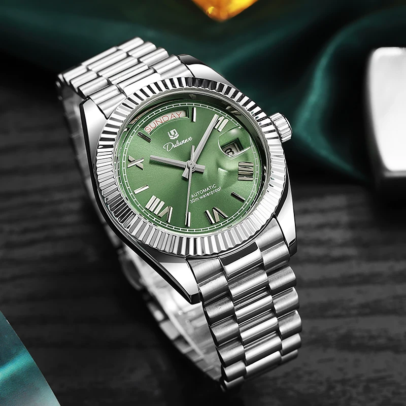 Reloj Hombre Business Style Men Mechanical Wristwatch 41MM Luxury Stainless Steel Automatic Watch For Men Relogios view 4